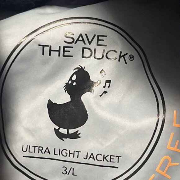 Save the Duck "Lucas" Nylon Puffer Jacket Blue  Size 3-L Younth - Picture 3 of 14